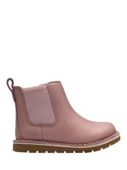 Clarks Kids' Joyful Sky K Chelsea Boots, Dusty Pink, Dusty Pink