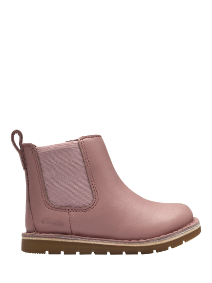 Clarks Kids' Joyful Sky K Chelsea Boots, Dusty Pink, Dusty Pink