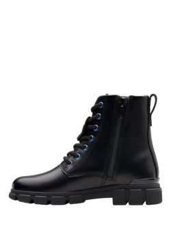 Clarks Kids' Evyn Top Leather Lace-Up Boots, Black - view 2, Black