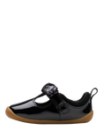 Clarks Kids' Roamer Trim T Leather Shoes, Black Patent
