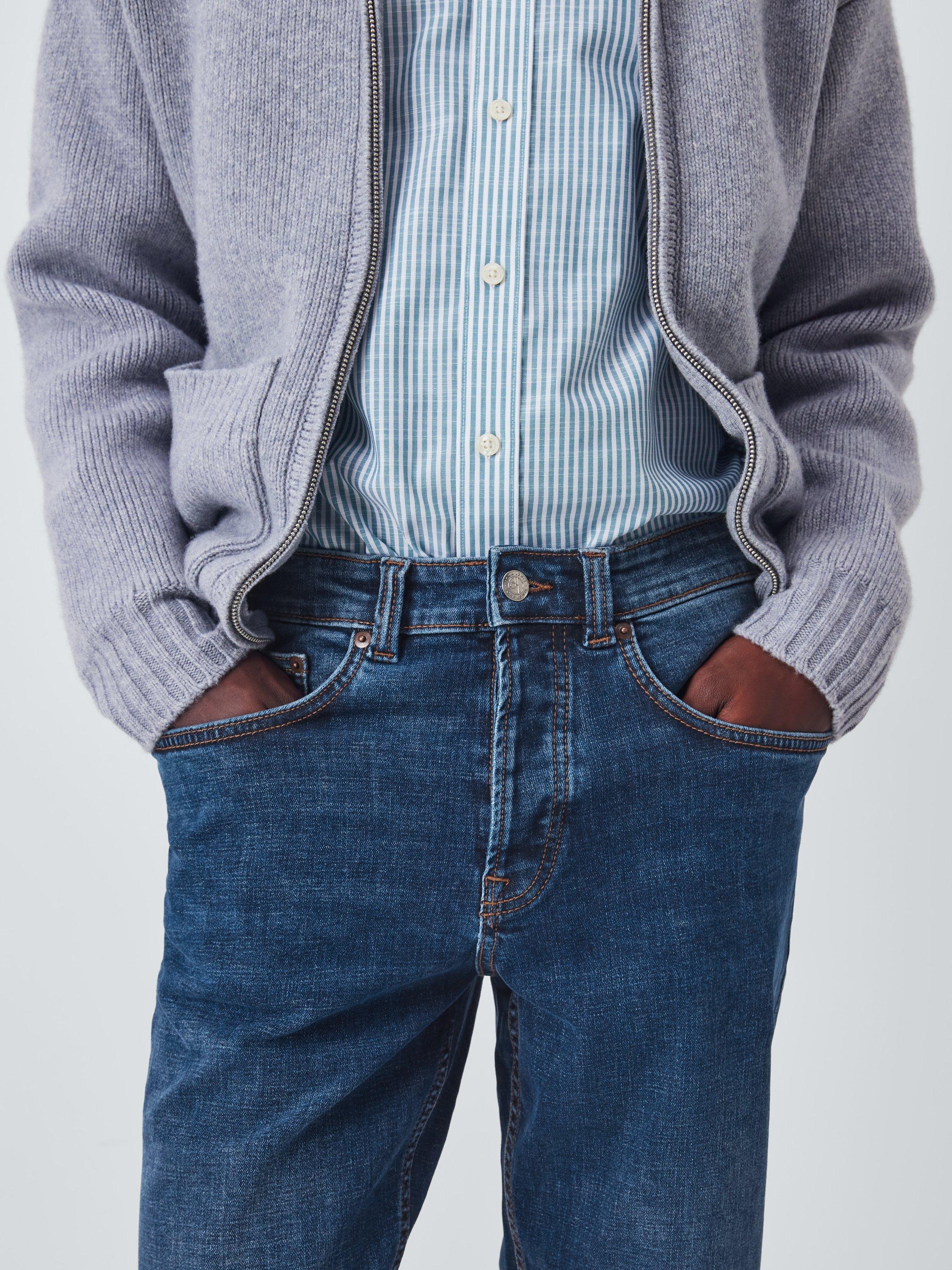 Product image 5 of 6, which shows John Lewis Regular Fit Denim Jeans, Mid Wash, 30R
