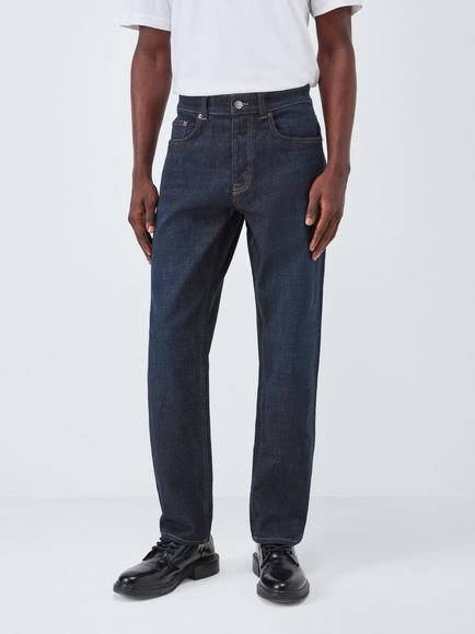 John Lewis Regular Fit Denim Jeans, Dark Wash