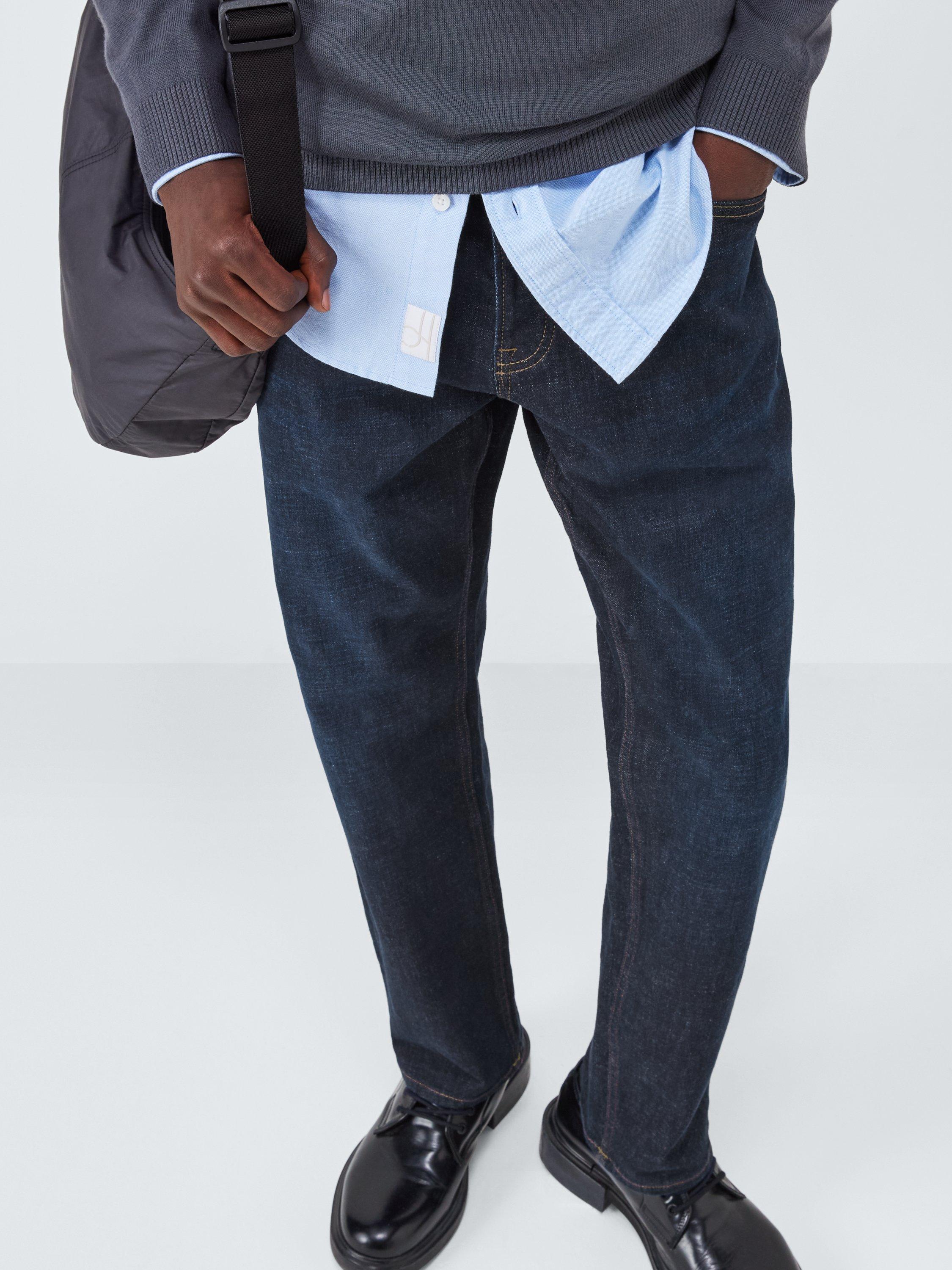 Product image 6 of 6, which shows John Lewis Regular Fit Denim Jeans, Dark Wash, 30R