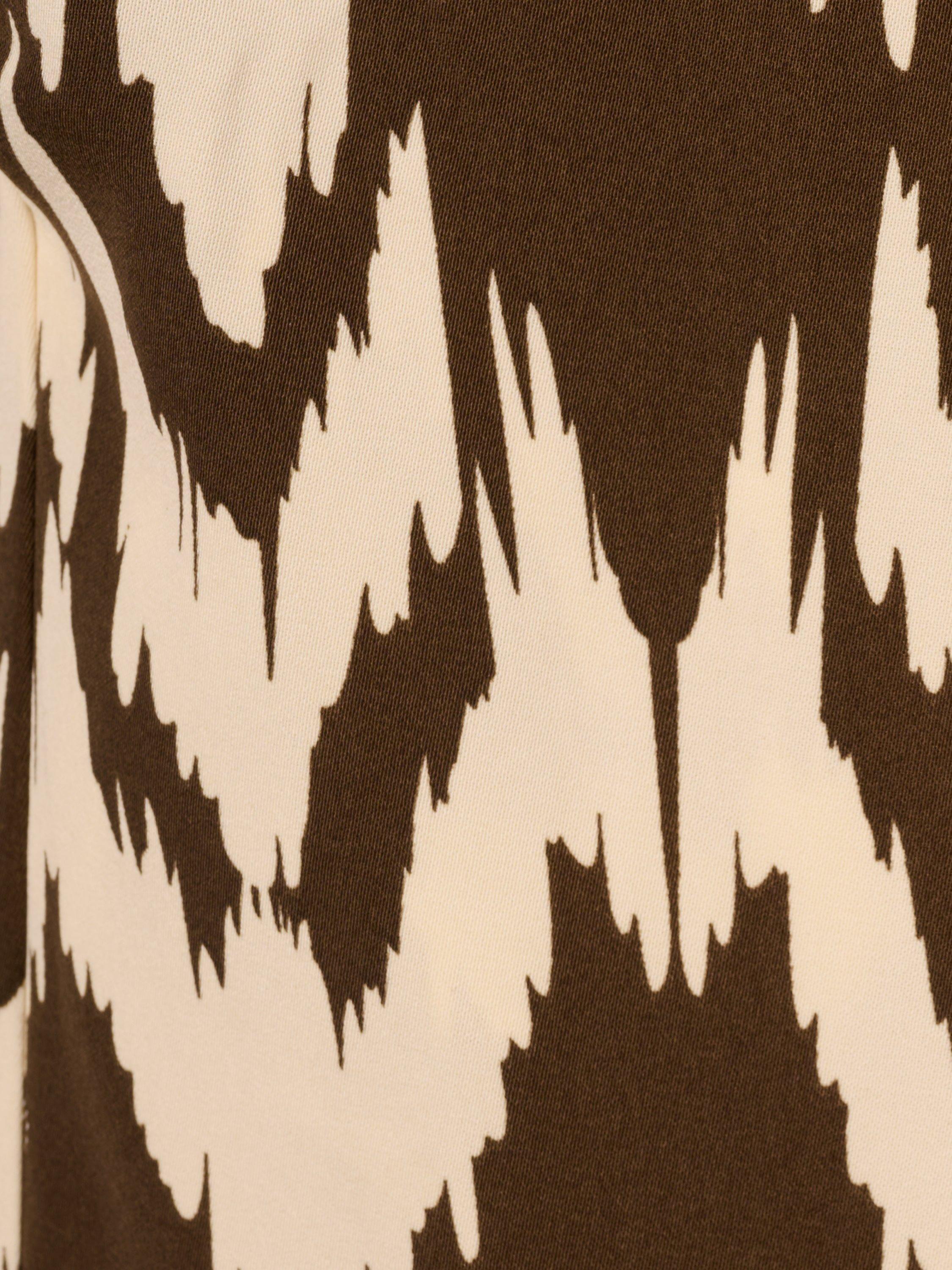 Product image 6 of 6, which shows Adrianna Papell Abstract Cropped Gaucho Cargo Trousers, Brown/Multi, L