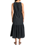 Theory Gathered Tiers Midi Dress, Black