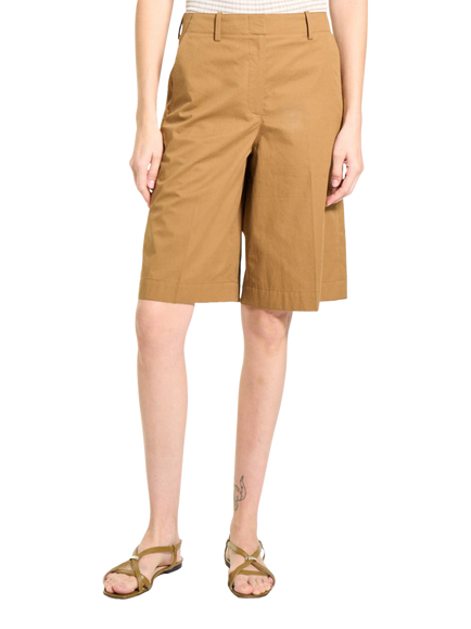 Theory Relaxed Longline Shorts, Brown, Brown
