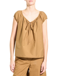 Theory Easy Tie Neck Top, Brown