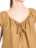 Theory Easy Tie Neck Top, Brown