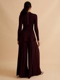 FLORERE Deep Pleat Wide Leg Trousers