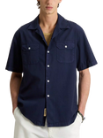 WOOLRICH Pima Cotton Regular Fit Camp Collar Shirt, Dream Blue
