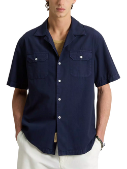 WOOLRICH Pima Cotton Regular Fit Camp Collar Shirt, Dream Blue, Dream Blue