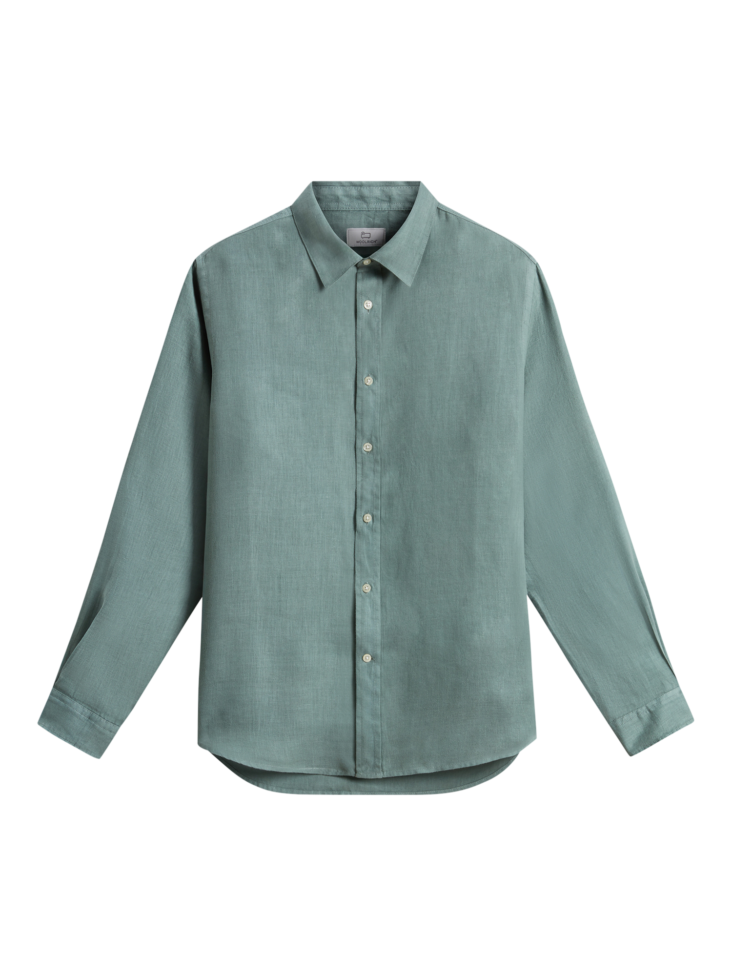 Product image 1 of 1, which shows WOOLRICH Linen Regular Fit Shirt, Chinois Green, S