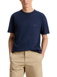WOOLRICH Cotton Slub Regular Fit Short Sleeve Logo T-Shirt, Dream Blue