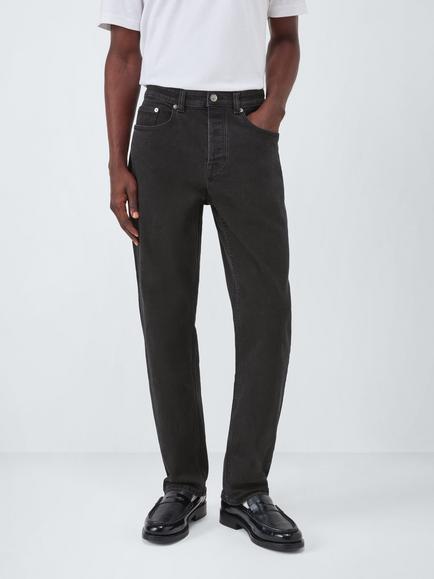 John Lewis Regular Fit Denim Jeans, Washed Black