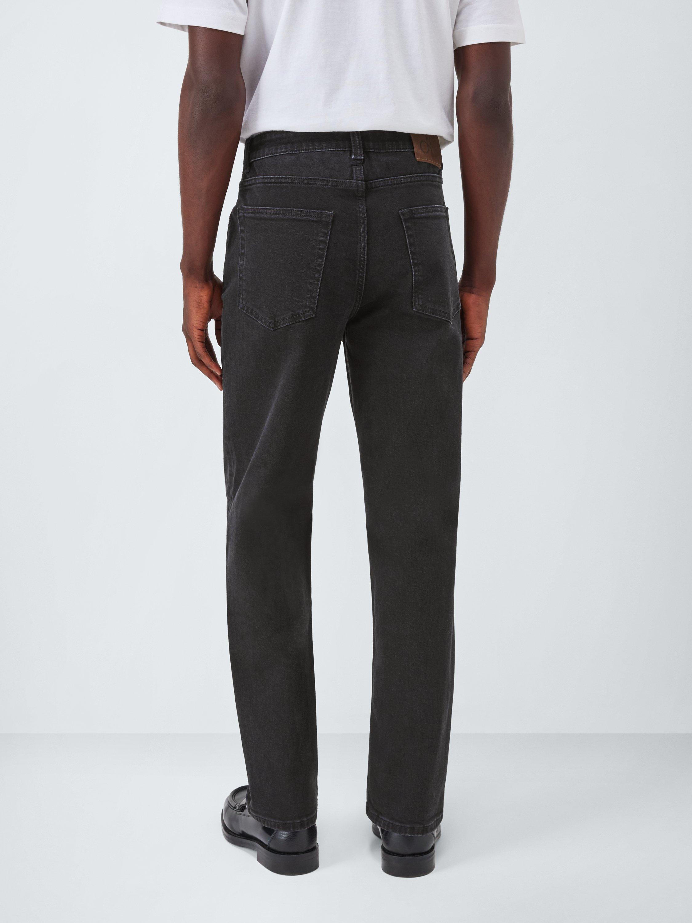 Product image 2 of 6, which shows John Lewis Regular Fit Denim Jeans, Washed Black, 30R