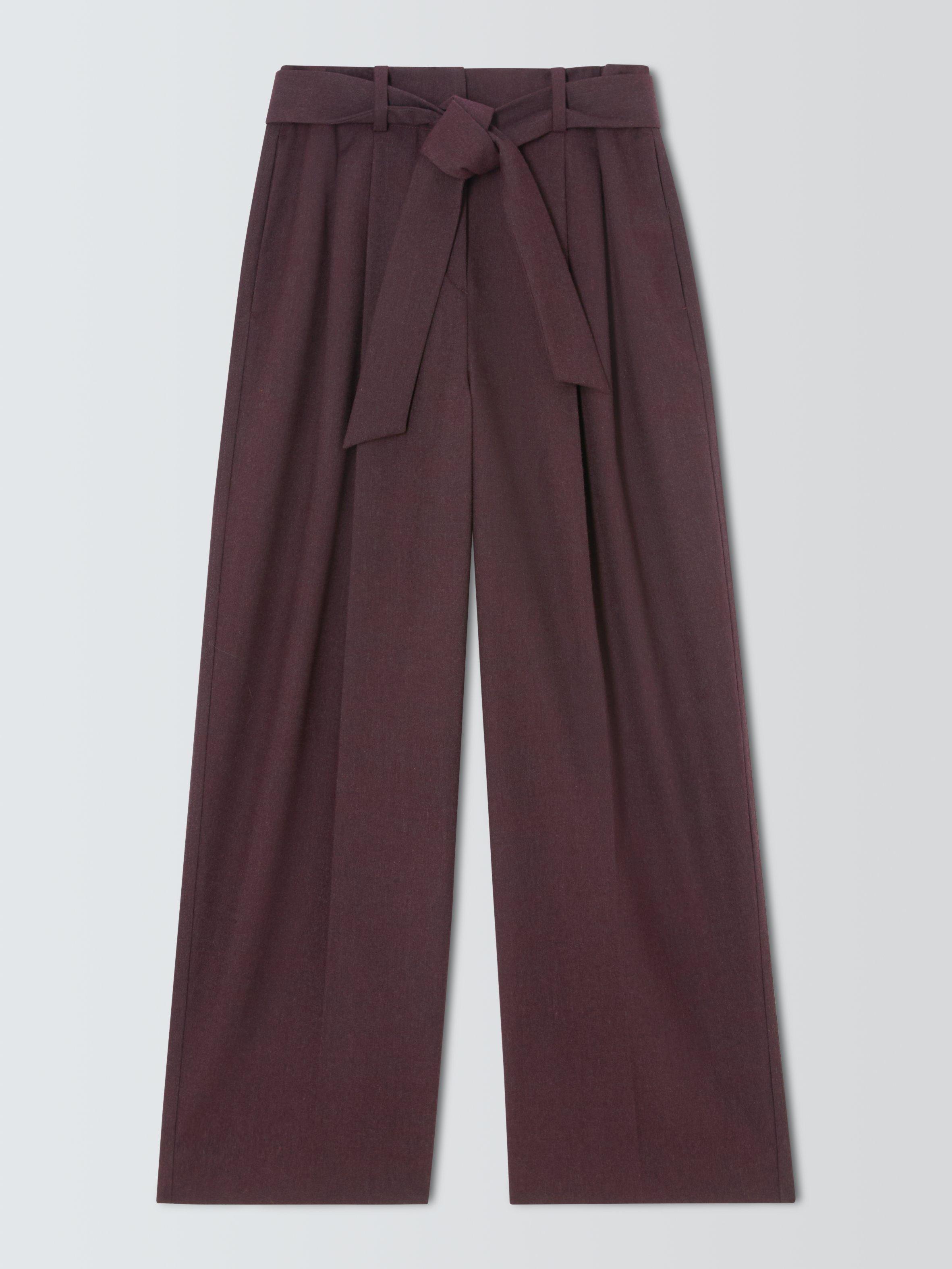 Product image 4 of 6, which shows John Lewis Tailored Wide Leg Flannel Trousers , Fig, 12