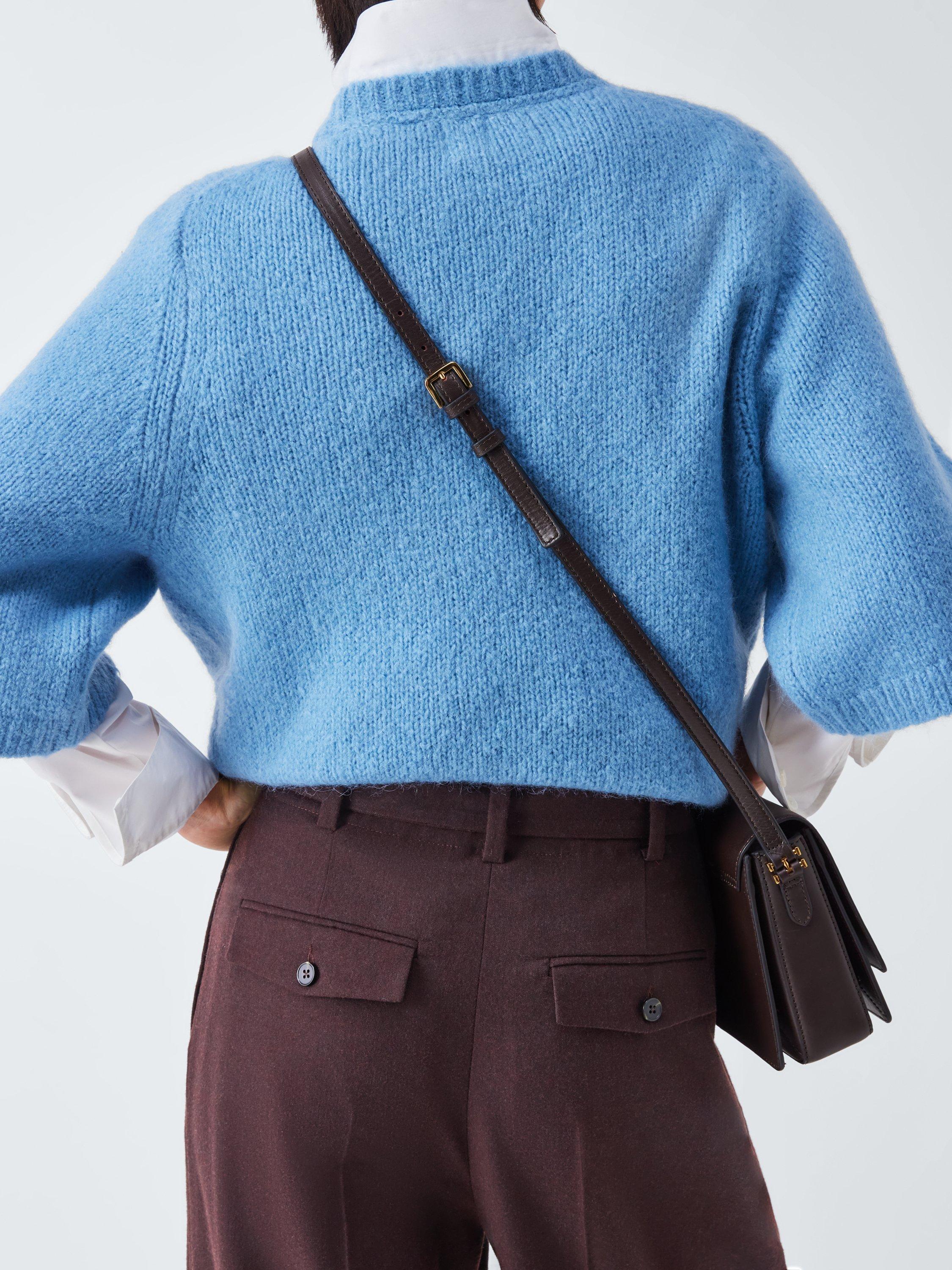 Product image 6 of 6, which shows John Lewis Tailored Wide Leg Flannel Trousers , Fig, 12