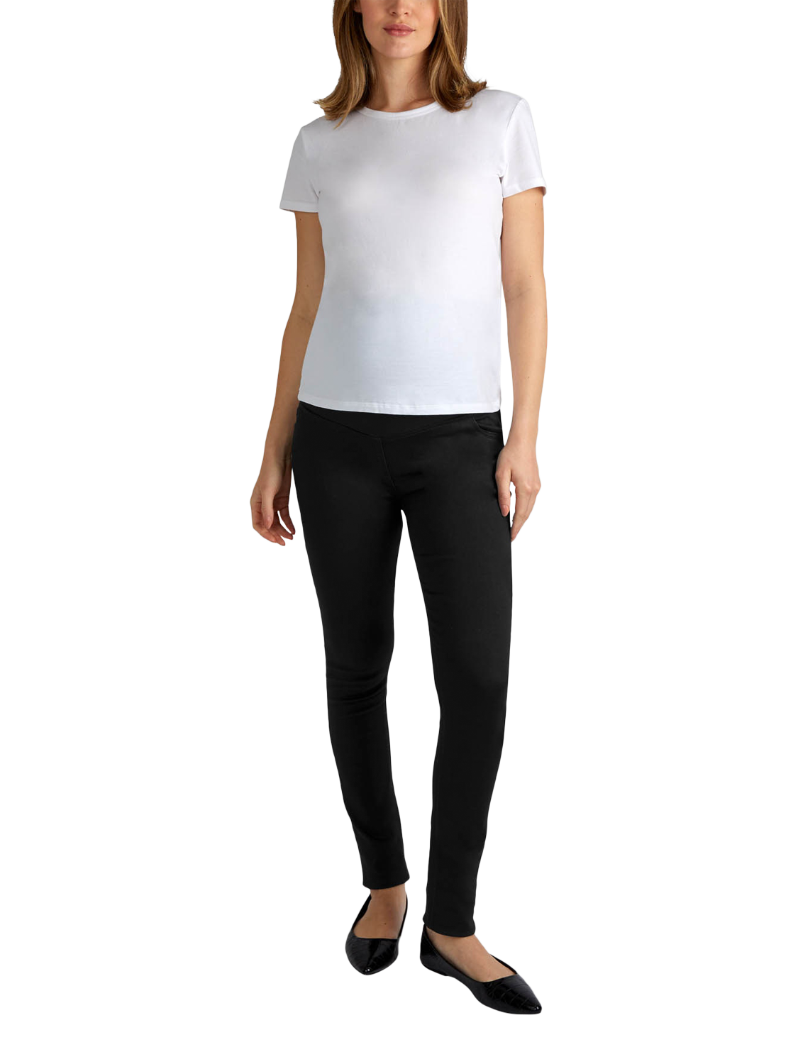 Product image 1 of 3, which shows JoJo Maman Bébé Cotton Blend Skinny Maternity Jeans, Black, S