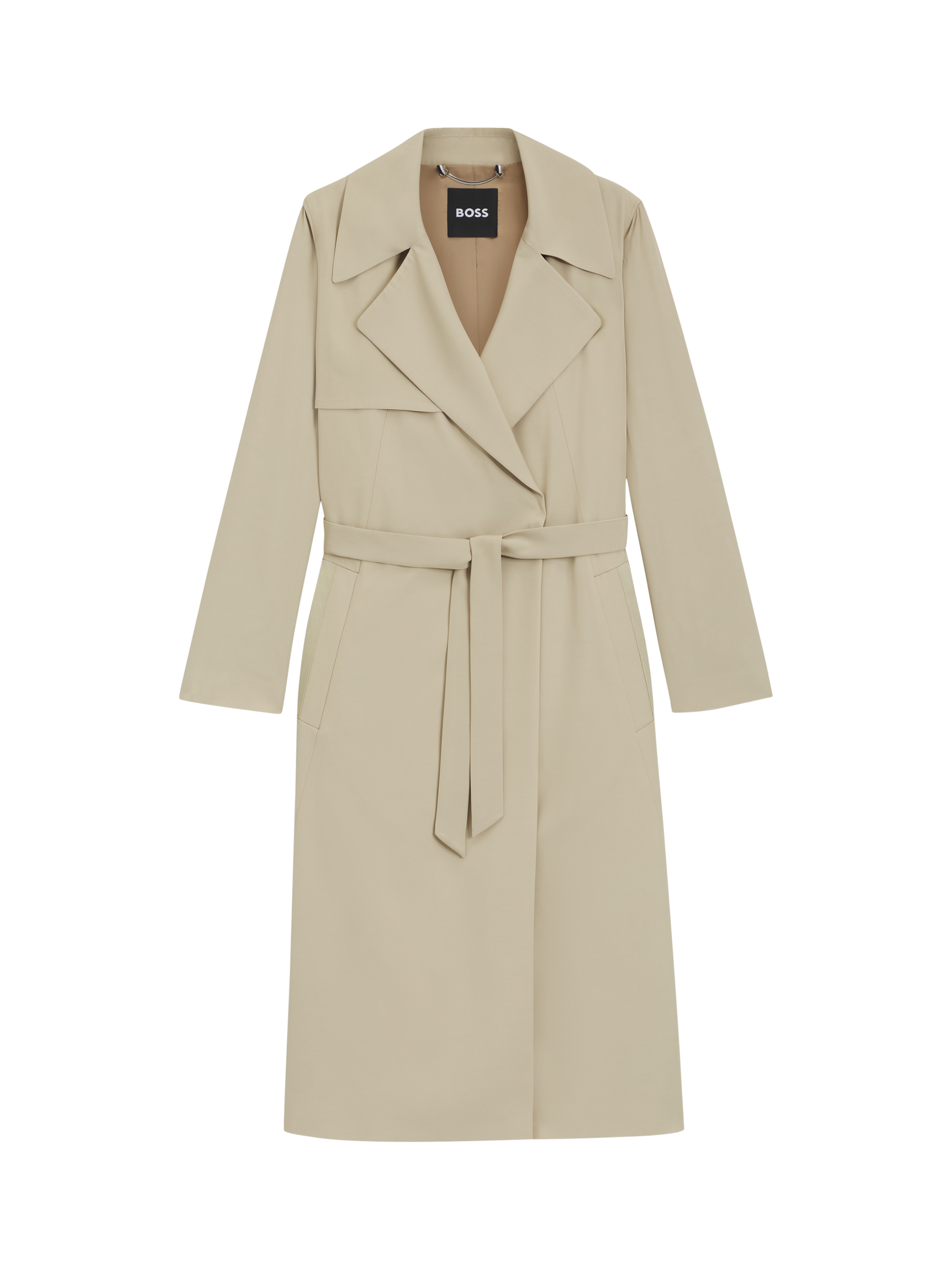 Product image 3 of 5, which shows HUGO BOSS BOSS Tie Waist Trench Coat, Beige, 6
