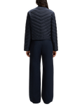 BOSS Pranella Double Breasted Padded Jacket, Dark Blue
