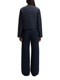 BOSS Pranella Double Breasted Padded Jacket, Dark Blue - view 2, Dark Blue