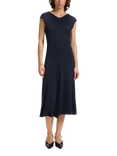 HUGO BOSS Cap Sleeve V Neck Midi Dress