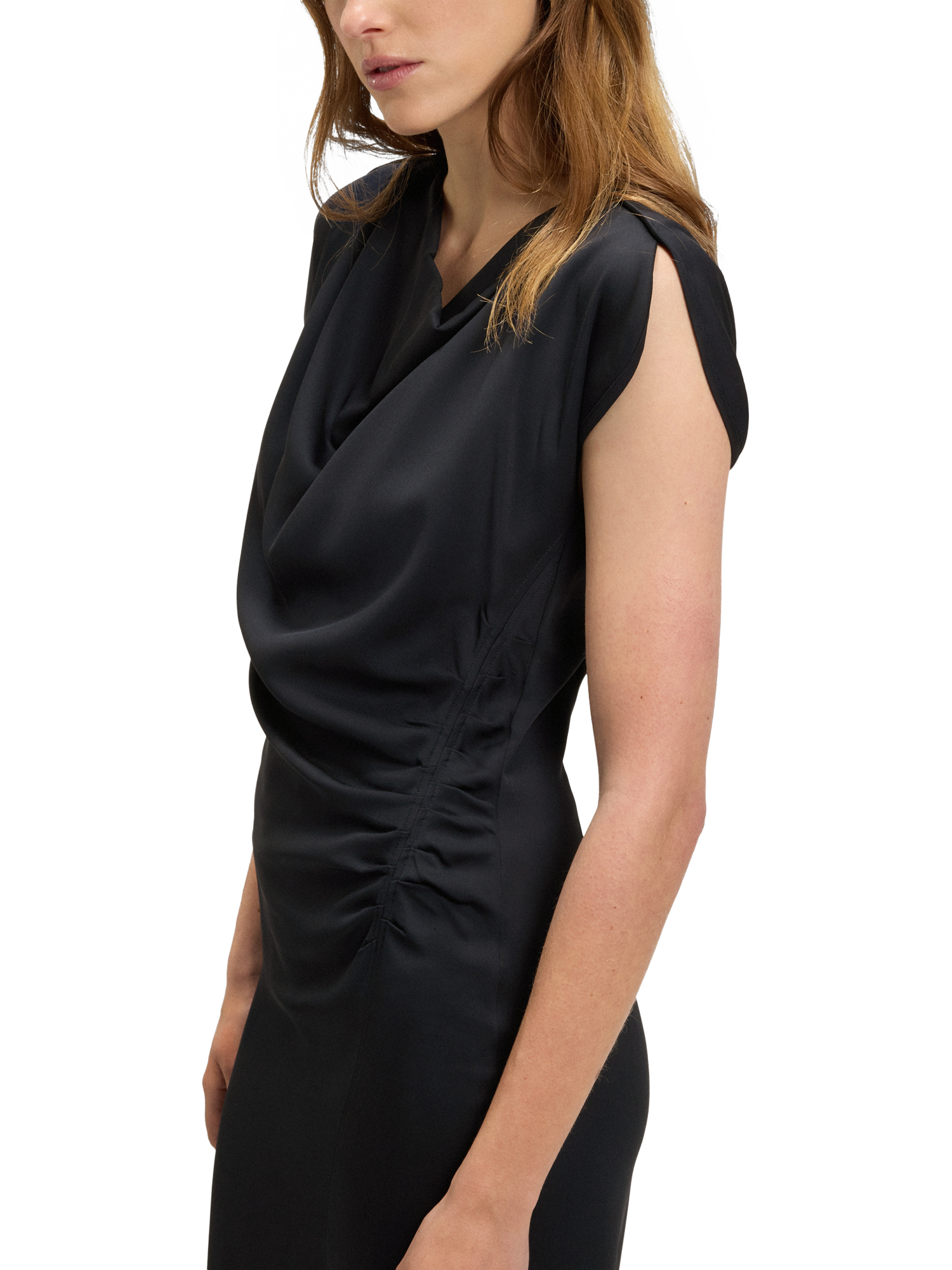 Product image 5 of 6, which shows HUGO BOSS Devania Short Sleeve Dress, Dark Blue, 6