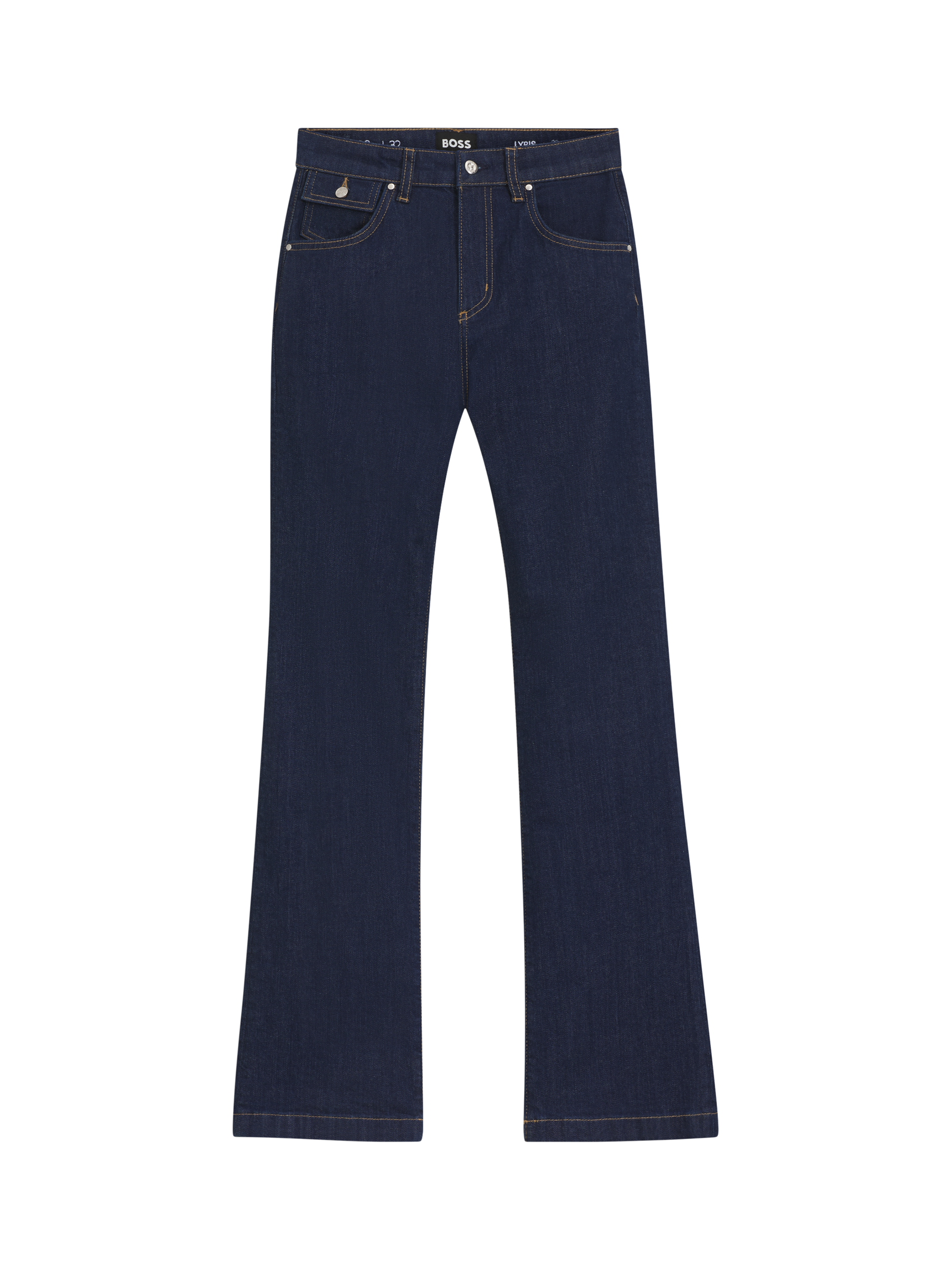 Product image 4 of 6, which shows BOSS Lyris Bootcut Skinny Jeans, Navy, 27L