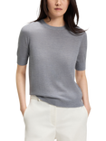 HUGO BOSS BOSS Crew Neck Short Sleeve Wool Top