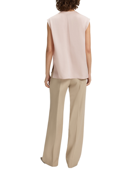 BOSS Basina Silk Rich Wrap Blouse, Pale Pink - view 2, Pale Pink