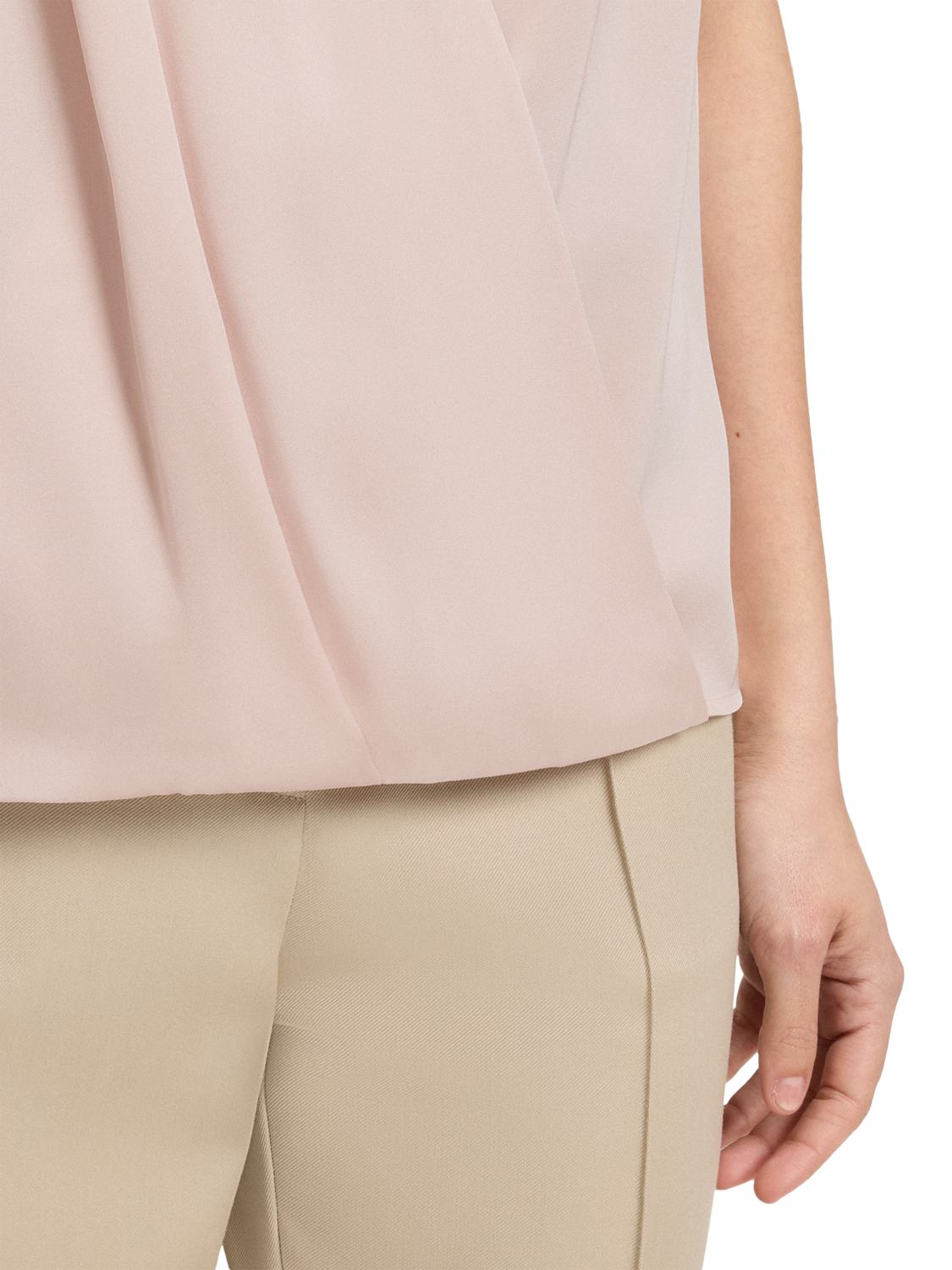 Product image 6 of 6, which shows BOSS Basina Silk Rich Wrap Blouse, Pale Pink, 8