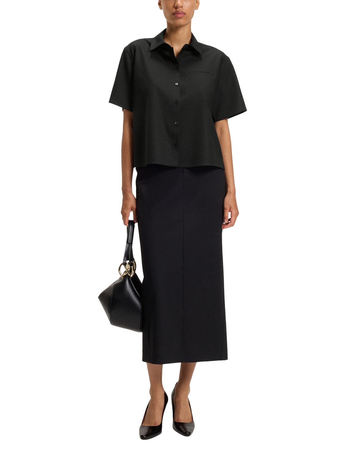 Product image 3 of 6, which shows BOSS Bulera Pure Wool Shirt, Black, 4