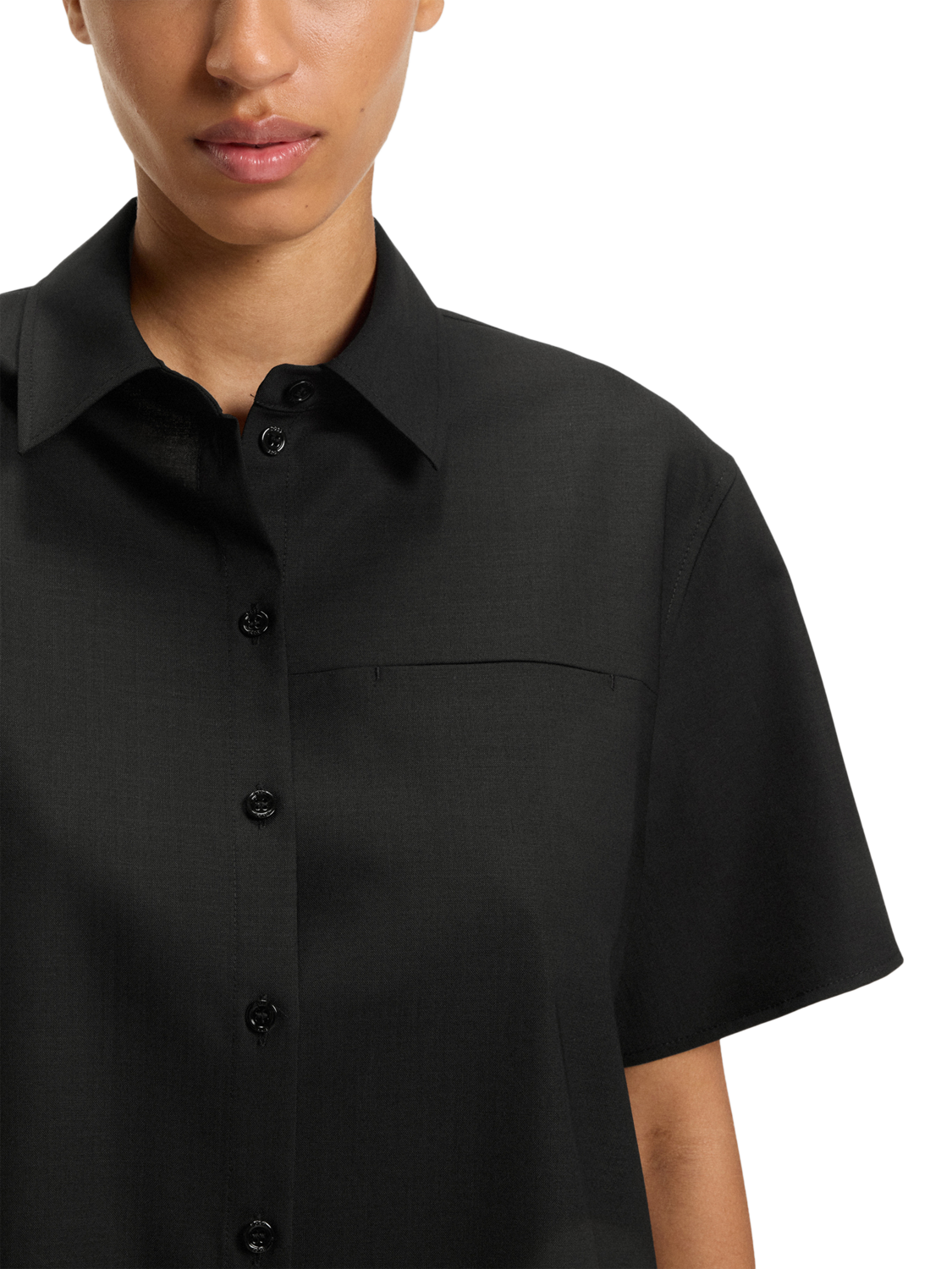 Product image 5 of 6, which shows BOSS Bulera Pure Wool Shirt, Black, 4