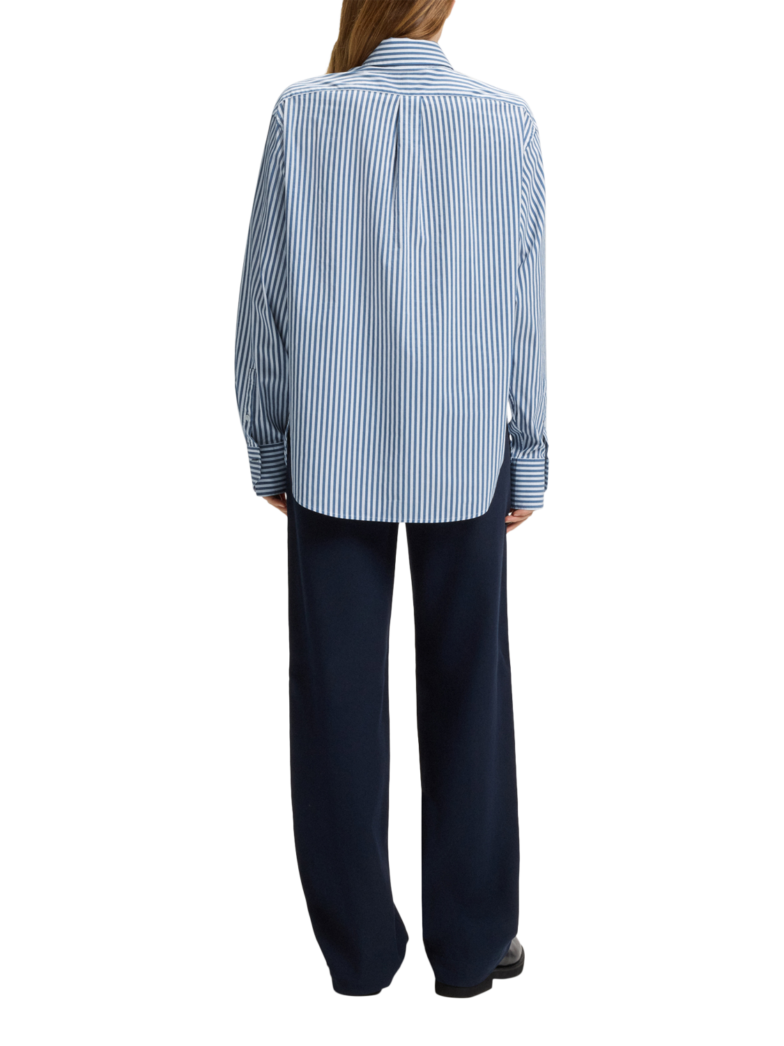 Product image 2 of 6, which shows BOSS Saturday Stripe Long Sleeve Shirt, Blue/White, 8