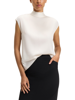 BOSS Bidriz Silk Rich Top, Open White, Open White