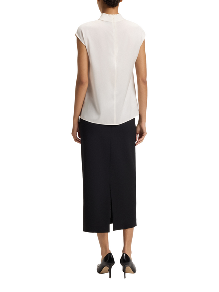 BOSS Bidriz Silk Rich Top, Open White - view 2, Open White