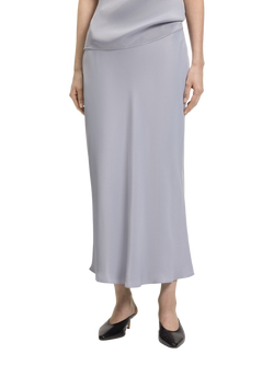 HUGO BOSS BOSS A Line Midi Skirt, Light Pastel Grey
