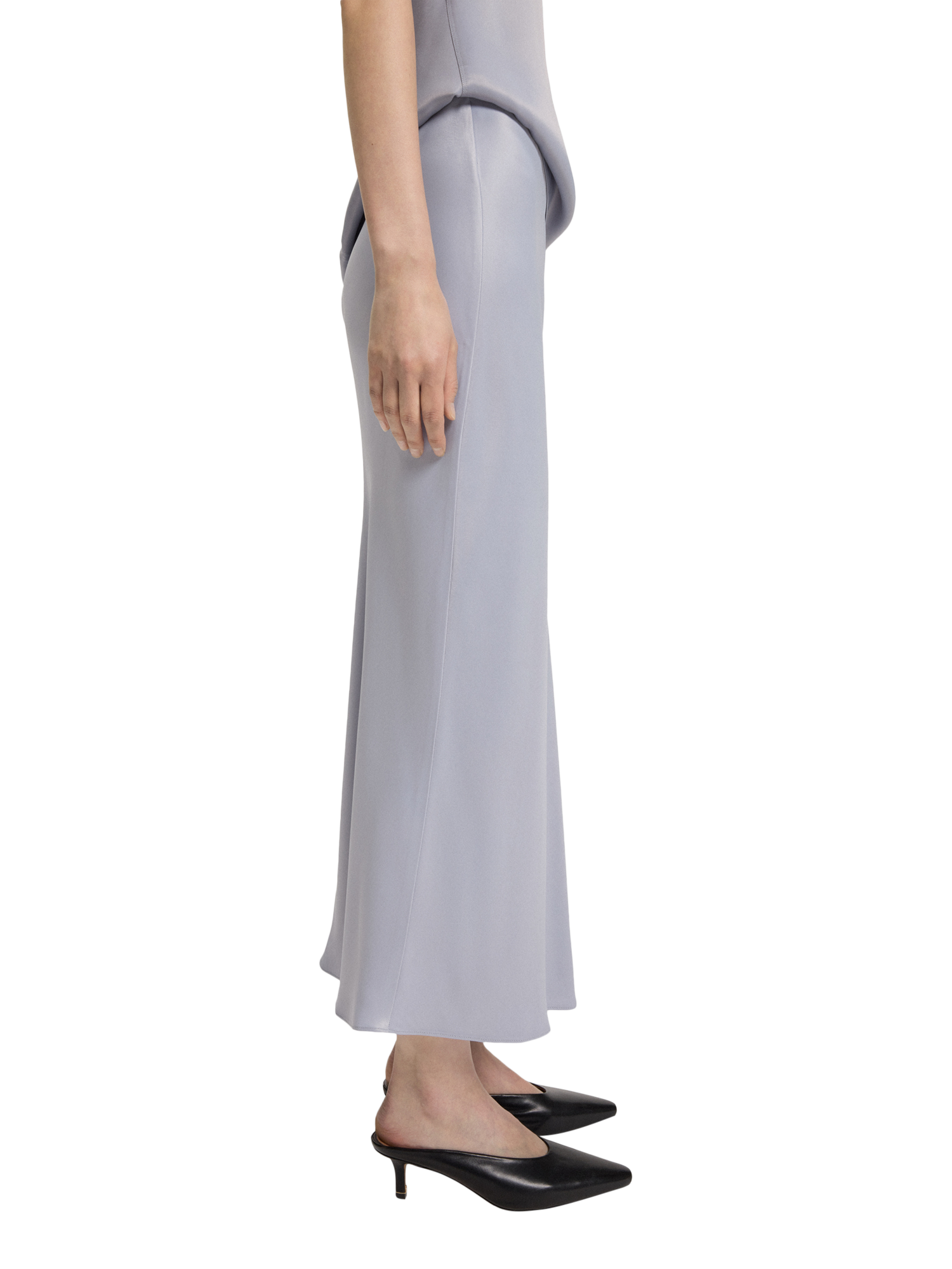 Product image 5 of 5, which shows HUGO BOSS BOSS A Line Midi Skirt, Light Pastel Grey, 8