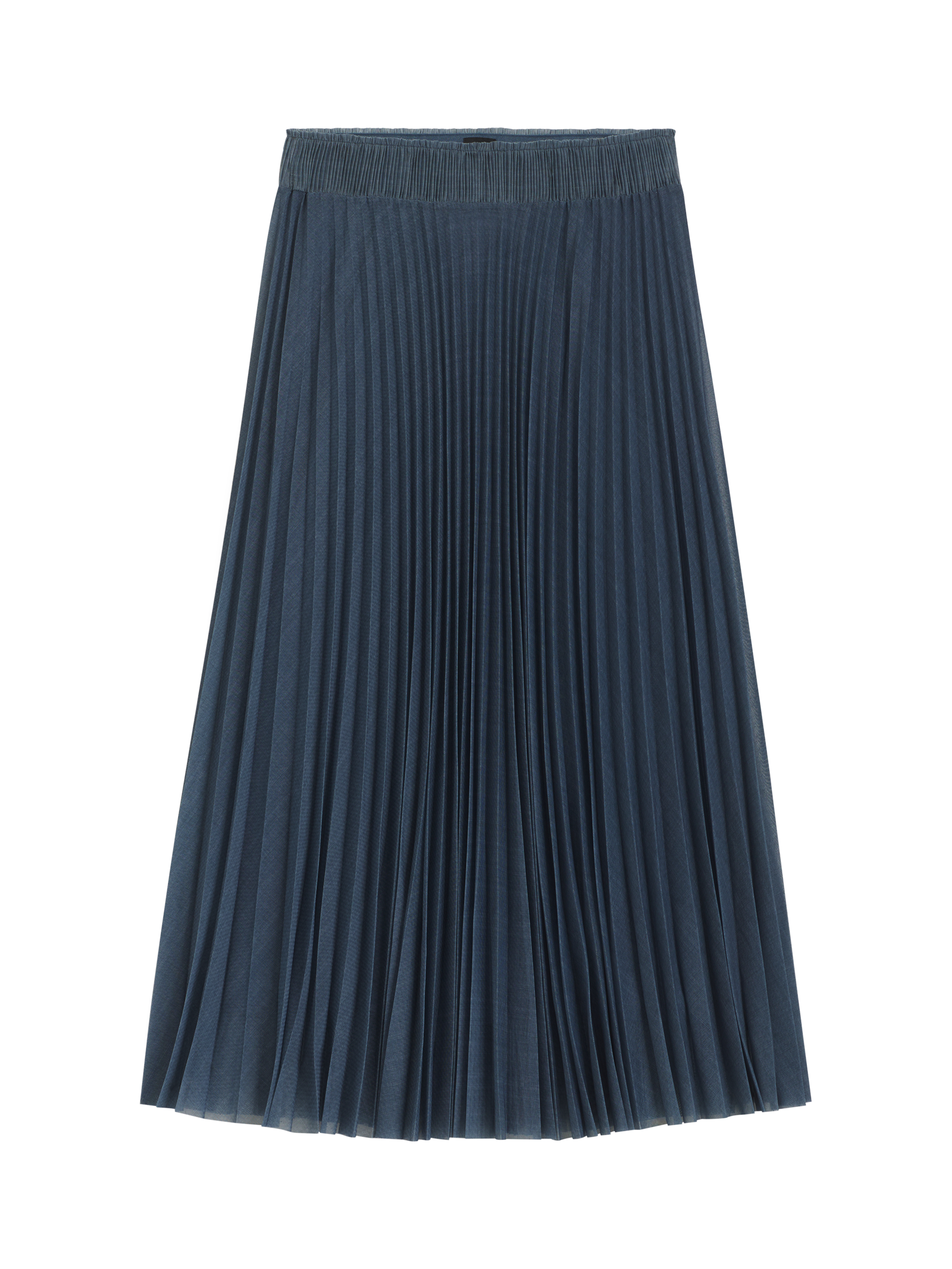 Product image 4 of 5, which shows BOSS Edrisa Pleated Midi Skirt, Open Blue, XS