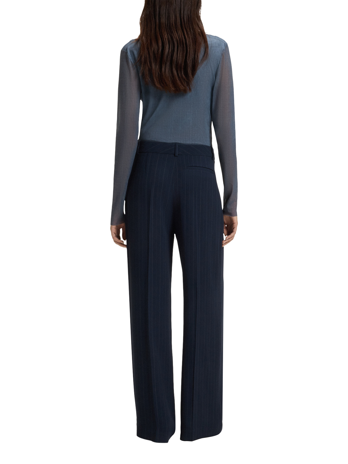 Product image 2 of 5, which shows BOSS Edriba Wrap Top, Open Blue, XS