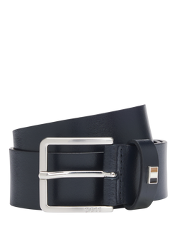HUGO BOSS BOSS Leather Belt, Navy