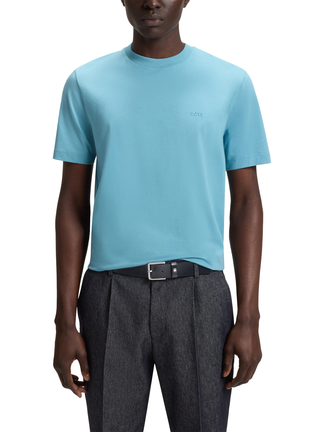 Product image 5 of 5, which shows HUGO BOSS BOSS Leather Belt, Navy, 36