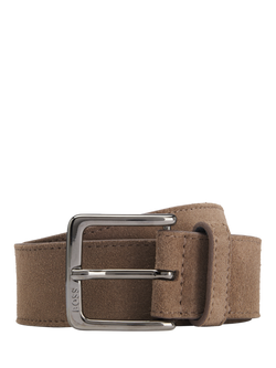 BOSS Ronnie Suede Belt, Light Brown, Light Brown