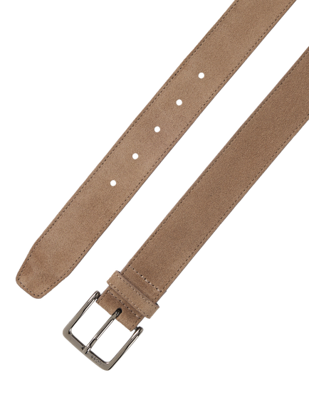 BOSS Ronnie Suede Belt, Light Brown - view 2, Light Brown