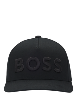 BOSS Cotton Logo Baseball Cap, Black, Black