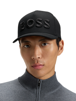 BOSS Cotton Logo Baseball Cap, Black - view 2, Black