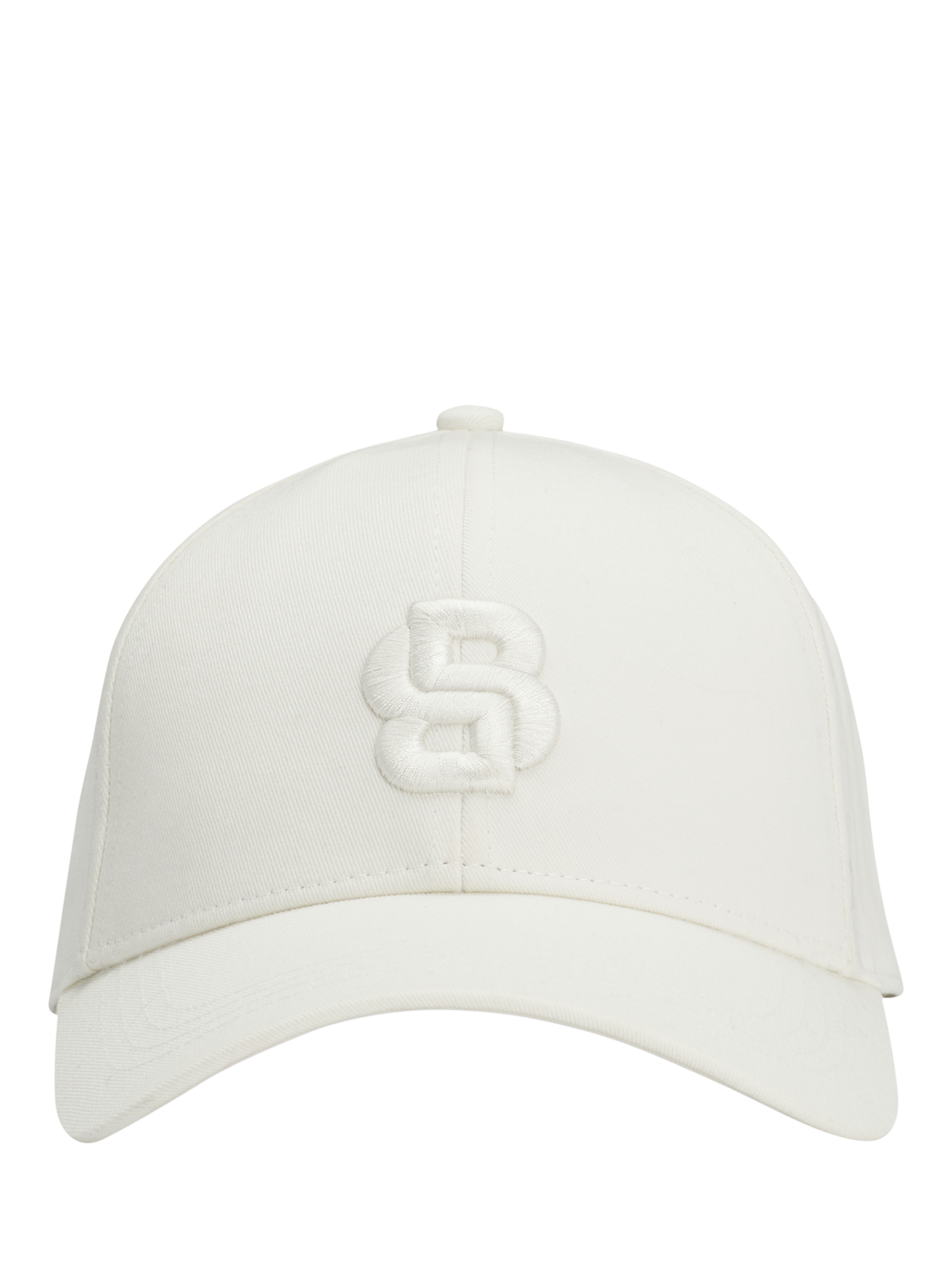 Product image 1 of 4, which shows BOSS Embroidered Logo Cotton Baseball Cap, White, One Size