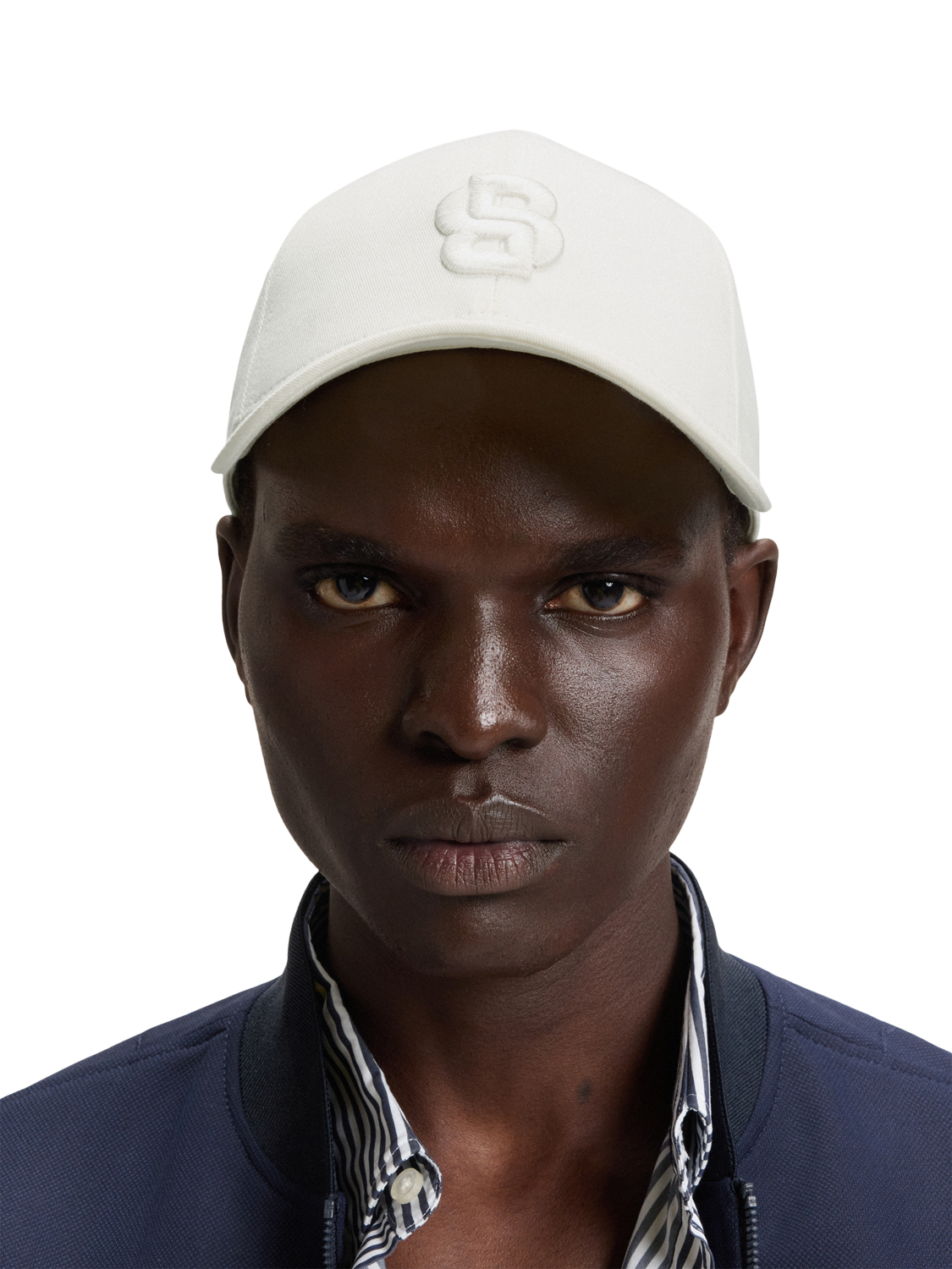 Product image 2 of 4, which shows BOSS Embroidered Logo Cotton Baseball Cap, White, One Size