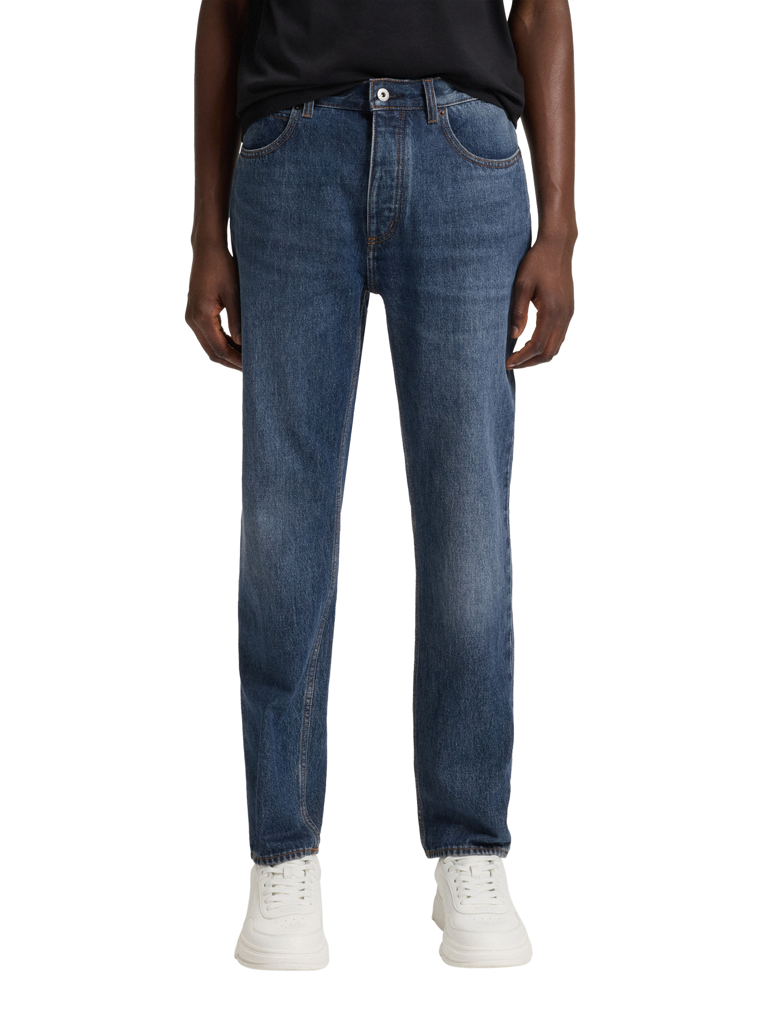 Product image 1 of 6, which shows HUGO BOSS HUGO Regular Fit Jeans, Navy, 34R