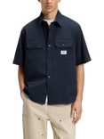 HUGO BOSS HUGO Logo Patch Cotton Shirt